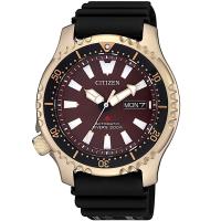 CITIZEN星辰 海底探險 限量200米潛水機械錶(咖啡金/42mm) NY0083-14X