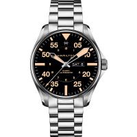 Hamilton 漢米爾頓 KHAKI PILOT 飛行員機械錶-黑x卡其色時標/46mm H64725131