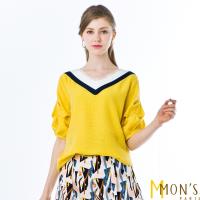 MONS法國精品V領造型修身上衣