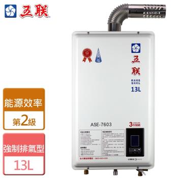 【五聯】ASE-7603-智能恆溫強制排氣熱水器-13公升-部分地區含安裝