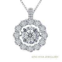 King Star 一克拉鑽石鉑金璀璨項鍊(視覺效果三克拉)