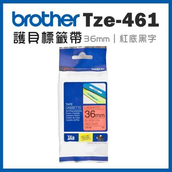Brother TZe-461 護貝標籤帶 ( 36mm 紅底黑字 )