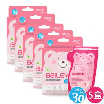 【韓國BAILEY貝睿】感溫母乳儲存袋(壺嘴型30入) x5盒