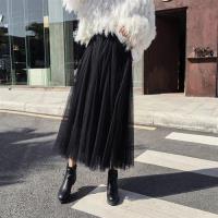 【KVOLL】飄逸浪漫絲紗長裙XL-4XL(共三色)