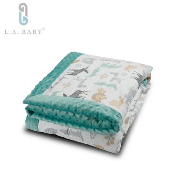 【美國 L.A. Baby】高級保暖樂豆毯 (暖柔) - 110 x 140 (cm)厚 9款