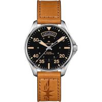 Hamilton 漢米爾頓 Khaki Pilot 卡其飛行員機械錶-黑x卡其色/42mm H64645531