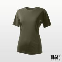 【Black Rain】女圓領短袖休閒衫 BR-112011 (14137 墨綠色)
