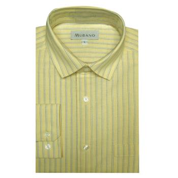 [MURANO]休閒牛津長袖襯衫-黃條