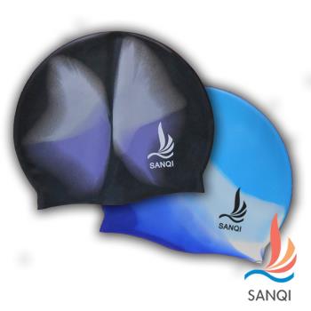 SANQI三奇 高彈力100%純矽膠泳帽(八色可選) SQ31210