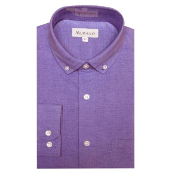 [MURANO]休閒牛津長袖襯衫-藍紫