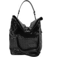 ISSEY MIYAKE 三宅一生BAOBAO W-FACE亮面兩用包(黑)