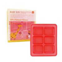 【韓國BABAY JOY】鉑金矽膠副食品製冰盒6格