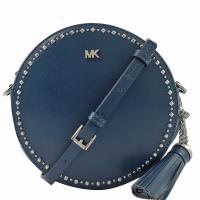 MICHAEL KORS CROSSBODIES 鉚釘流蘇圓形斜背包.藍綠
