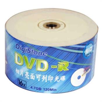 DigiStone DVD-R 16X 相片亮面防水滿版可印片 3760dpi 100片