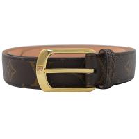 Louis Vuitton LV M6919S ELLIPSE MONOGRAM 經典花紋扣式皮帶 100CM