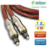 amber 光纖數位音訊傳輸線Toslink對Toslink,PREMIUM Optical Digital Audio S/PDIF【1.2m】