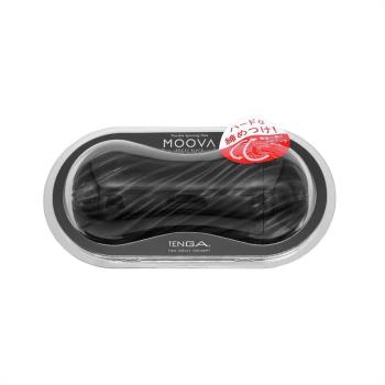 正品公司貨 日本TENGA-MOOVA 軟殼螺旋自慰杯(重複使用)岩石黑 MOV-002