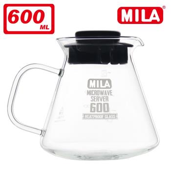 MILA耐熱玻璃壺600ml-黑蓋
