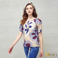 MONS歐洲風格純棉印花短袖上衣