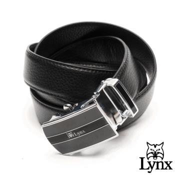 Lynx - 美國山貓黑帶格調真皮自動扣皮帶