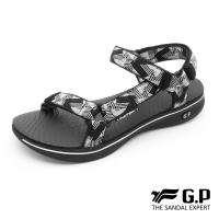 G.P 極輕量織帶旅行涼鞋G9278W-白黑色(SIZE:36-39 共三色)