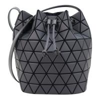 Issey Miyake 三宅一生LANDER皮革水桶包(小/鐵灰)