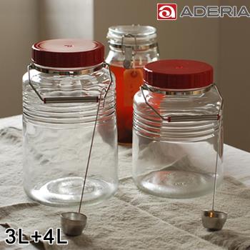 ADERIA 日本進口復刻玻璃梅酒瓶2入組 (3L+4L)