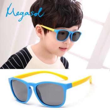 【MEGASOL】中性兒童男孩女孩UV400抗紫外線偏光兒童太陽眼鏡(潮流個性款KDS891-三色可選)