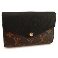 LV 黑色皮革經典字紋PALLAS COMPACT中夾