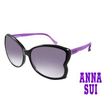 Anna Sui 日本安娜蘇香氛花園獨特雙色蝴蝶百變女仕款太陽眼鏡(黑紫) - AS871-001