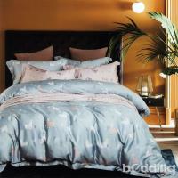 BEDDING-100%天絲萊賽爾-特大6x7薄床包5x6.2尺涼被四件組-清心派-藍