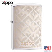 美系Zippo 箭紋幾何-雷雕拉絲鍍鉻防風打火機#29921