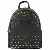MICHAEL KORS ABBEY 金字LOGO 鉚釘雙肩後背包.黑