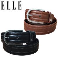 ELLE HOMME簡約時尚針釦式休閒皮帶(黑色/咖啡色)