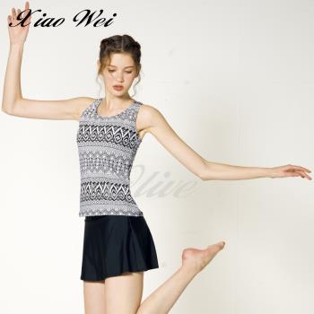 梅林品牌 時尚二件式裙款泳裝 NO.M8465