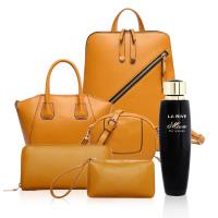 【LA RIVE】 小清新六件組(淡香精100ml+雙肩後背包+托特包+斜背包+手拿包+皮夾) (任選)獨家破盤價