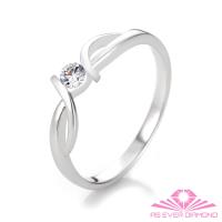 【AS EVER DIAMOND】結婚對戒 0.10克拉鑽戒 一見鍾情款 女戒