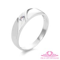 【AS EVER DIAMOND】結婚對戒 0.10克拉鑽戒 一見鍾情款 男戒