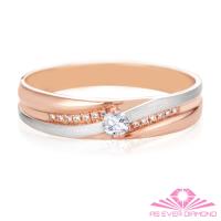 【AS EVER DIAMOND】結婚對戒 0.15克拉鑽戒 濃情密意款 女戒