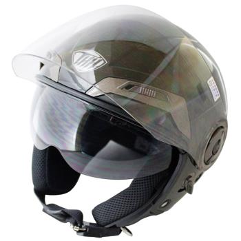 【出清破盤↘】THH勇氣可掀式雙鏡片半罩安全帽T314A-黑白+新一代免洗安全帽內襯套6入