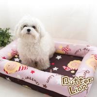 奶油獅-MIT搖滾星星寵物記憶床墊-特大60x120cm(25kg以上適用)-淡紫咖啡