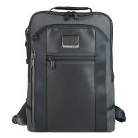TUMI Alpha Bravo Davis尼龍拼接雙層後背包(適用15吋筆電)-炭灰