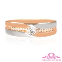 【AS EVER DIAMOND】結婚對戒 0.13克拉鑽戒 永浴愛河款 女戒