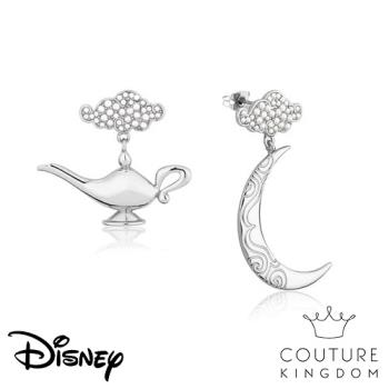 Couture Kingdom 迪士尼阿拉丁神燈鍍14K白金耳環