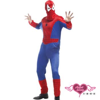 天使霓裳 角色扮演 蜘蛛人 英雄系萬聖節派對表演服(藍紅F) TH0149I