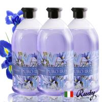【義大利Rudy Profumi】藍色鳶尾花香沐浴露1000ML三入+贈壓頭*2