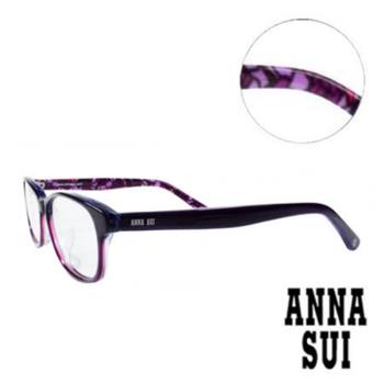 【ANNA SUI 安娜蘇】浪漫薔薇花園造型眼鏡-紫(AS616-706)
