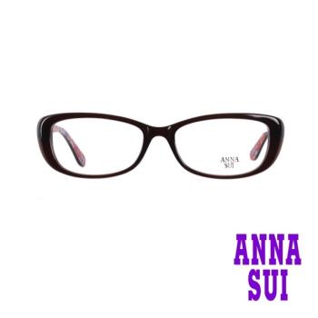 【ANNA SUI 安娜蘇】鏡腳繁花造型光學眼鏡-經典咖(AS603-112)