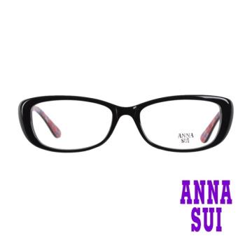 【ANNA SUI 安娜蘇】鏡腳繁花造型光學眼鏡-經典黑(AS603-001)