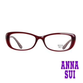 【ANNA SUI 安娜蘇】鏡腳豹紋造型光學眼鏡-經典紅(AS603-279)